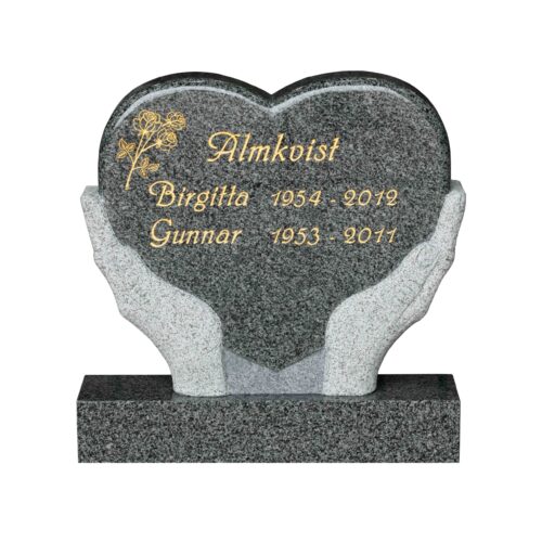 Hjärtsten med skulpterade händer